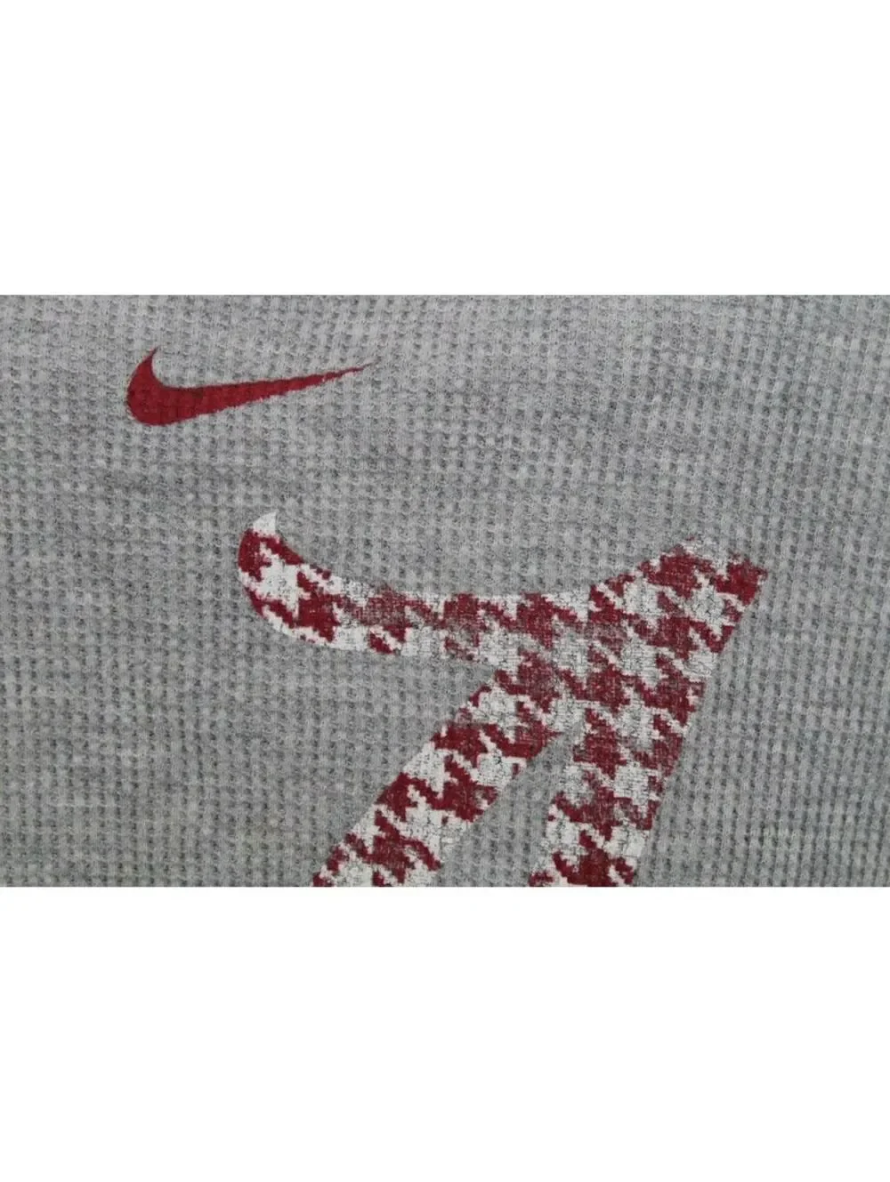 Nike Alabama Crimson Tide Gray Thermal Knit LongSleeve T Shirt Womens Small 8/10